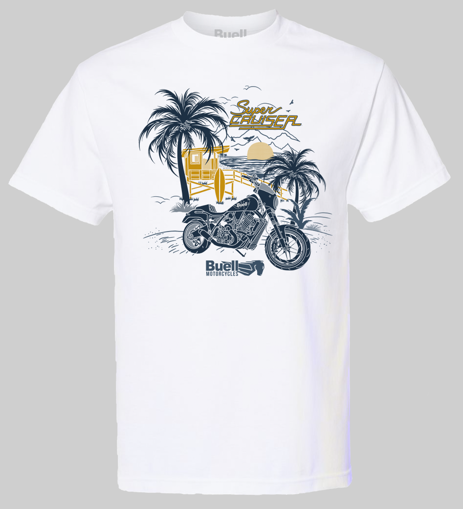 Buell Super Cruiser Tee (White)