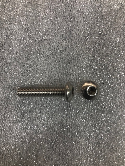 SCREW, M5 x 0.8 x 25, BUTTON HEAD HEX, STAINLESS STEEL (A05024.9B7 Rev A)