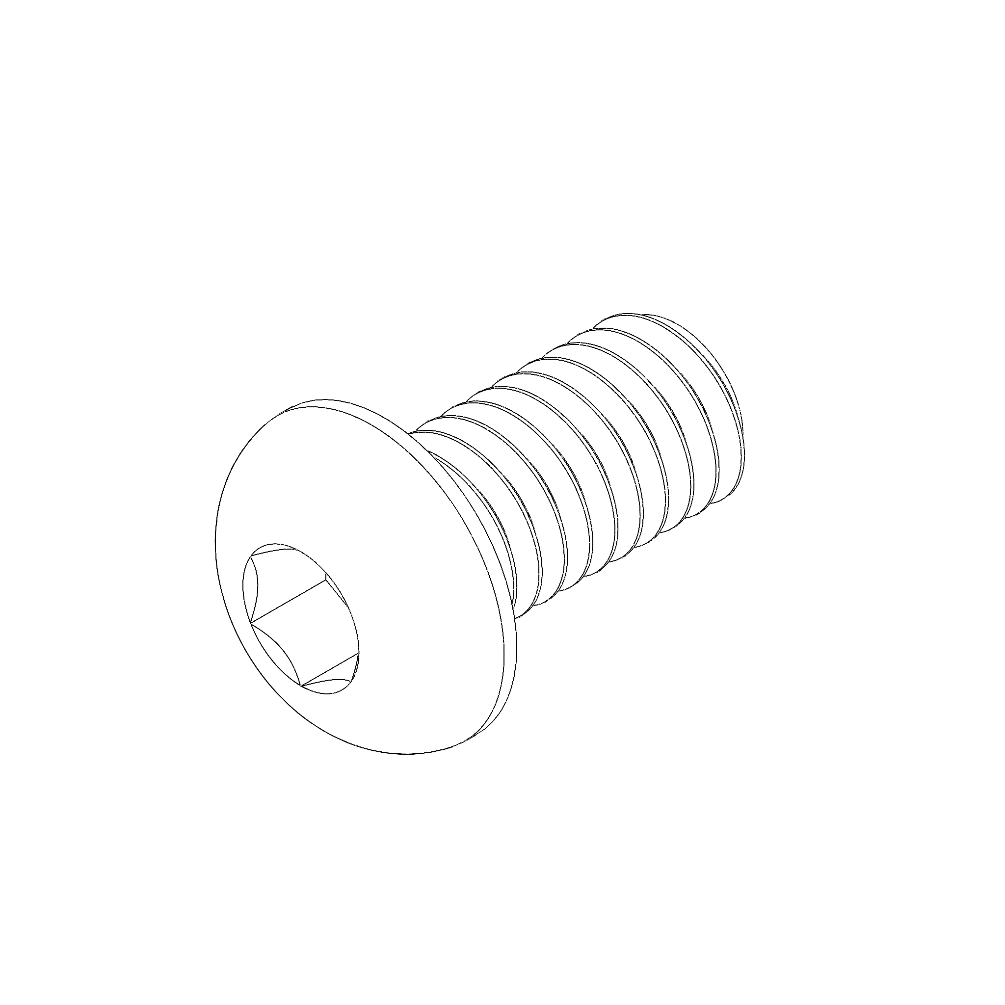 M6 X 1.0 X 12, BUTTONHEAD ALLEN BLACK OLIVE SCREW (A06012.3CVB)