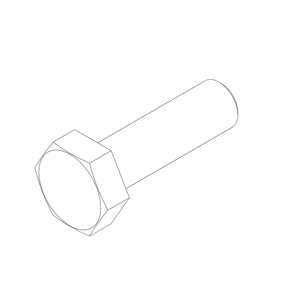 M6-1.0 X 20 HEX HEAD SCREW, CLASS 10.9, ZINKLAD BLACK