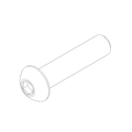 SCREW, M8-1.25 X 35 BUTTONHEAD ALLEN, CLASS 10.9, ZINKLAD CLEAR