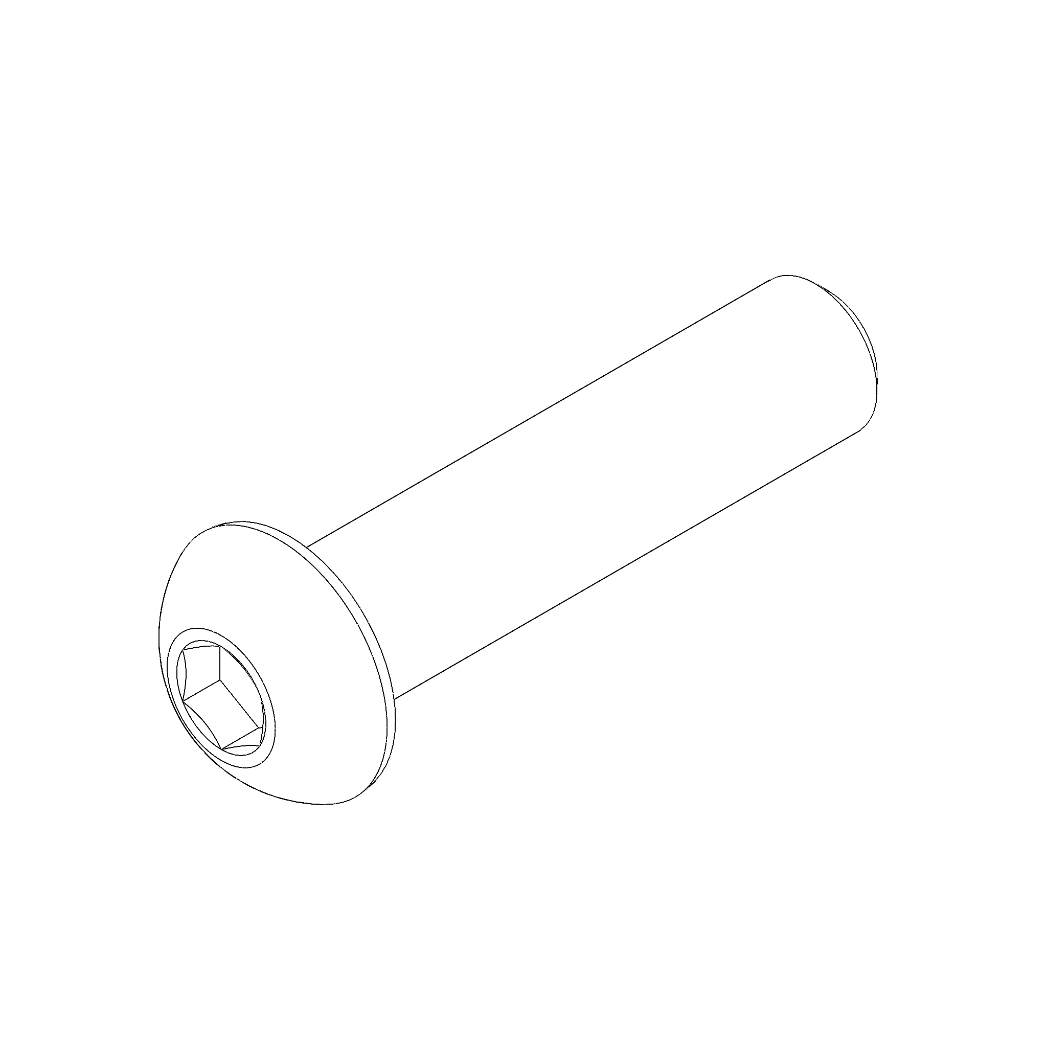 SCREW, M8-1.25 X 35 BUTTONHEAD ALLEN, CLASS 10.9, ZINKLAD CLEAR