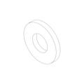WASHER, M6 X 13, FLAT, BLACK CHROMATE (B0613.1BL)