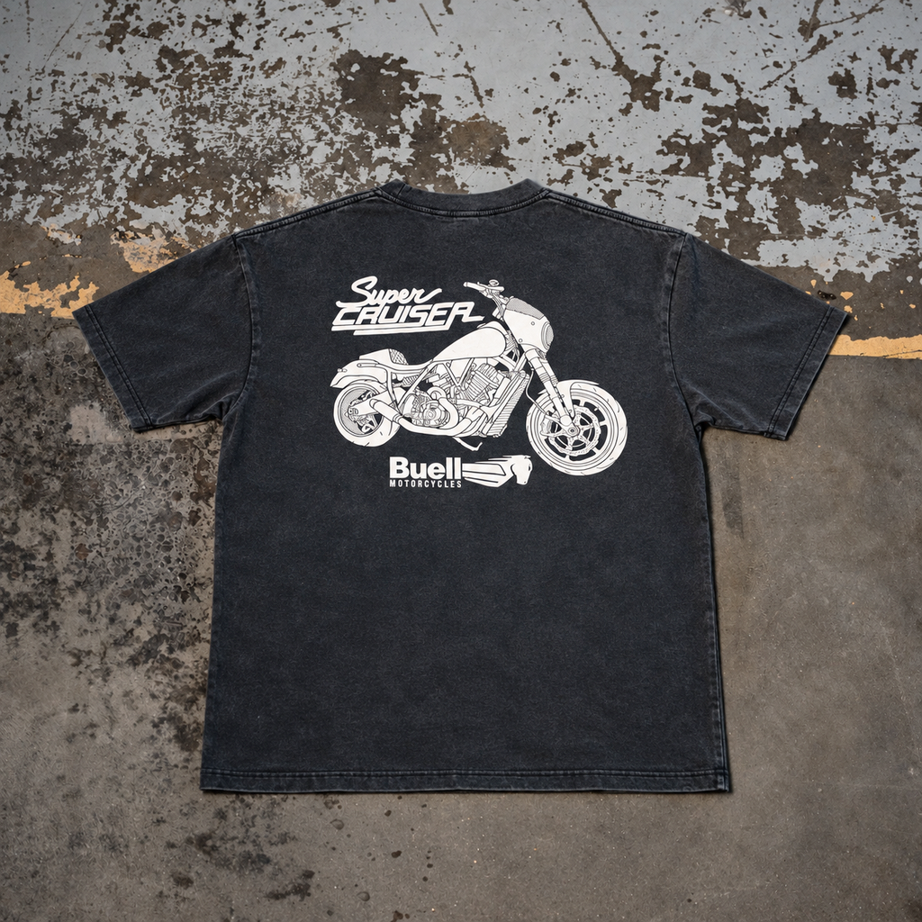 Buell Super Cruiser Tee (Washed Black)
