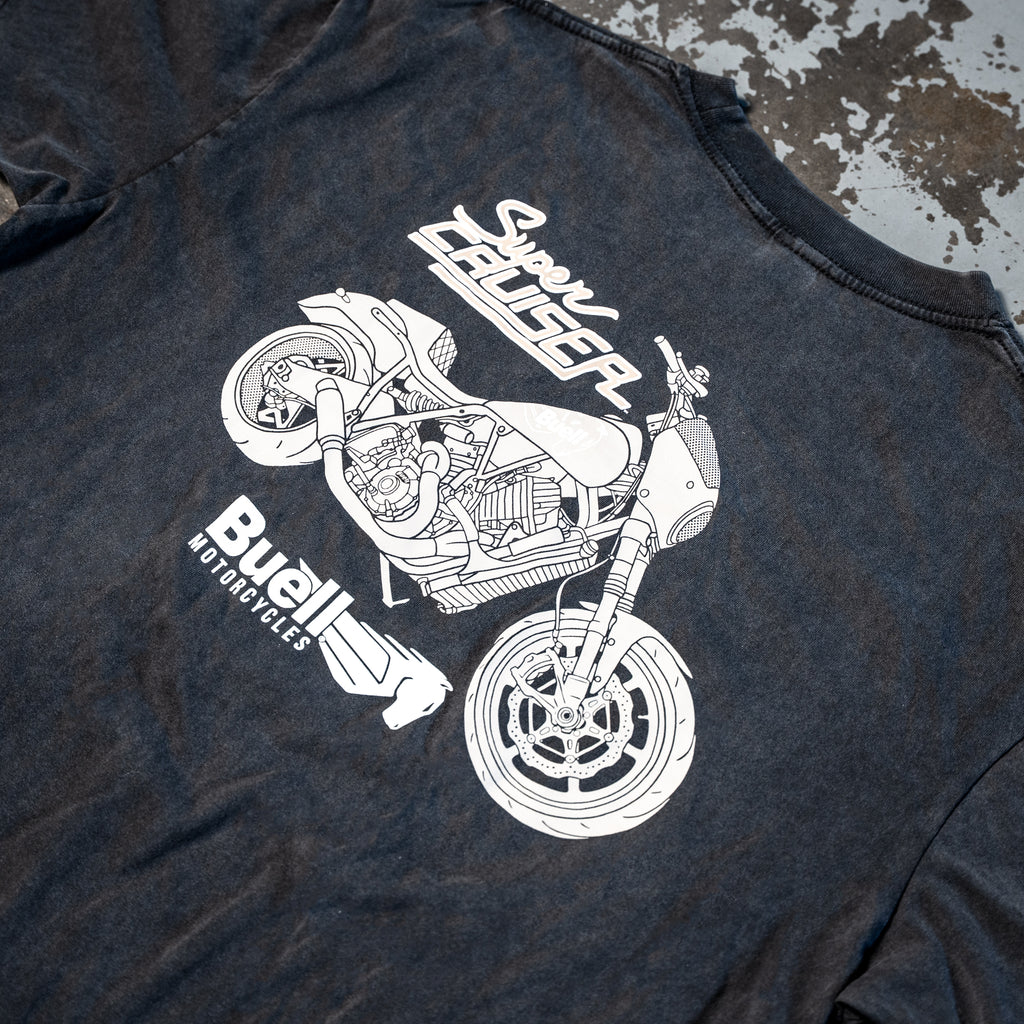 Buell Super Cruiser Tee (Washed Black)