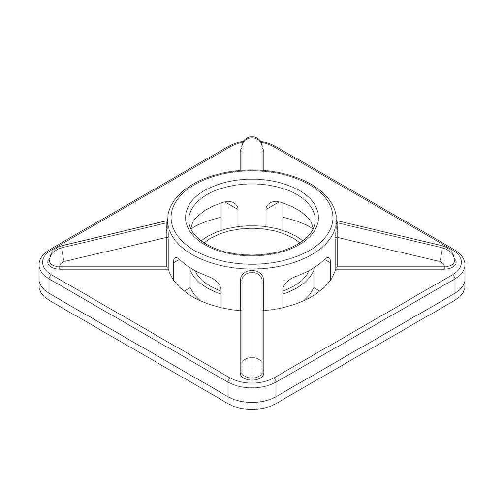 SELF ADHESIVE CABLE TIE MOUNT (C1035.1B9)