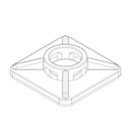 SELF ADHESIVE CABLE TIE MOUNT (C1035.1B9)