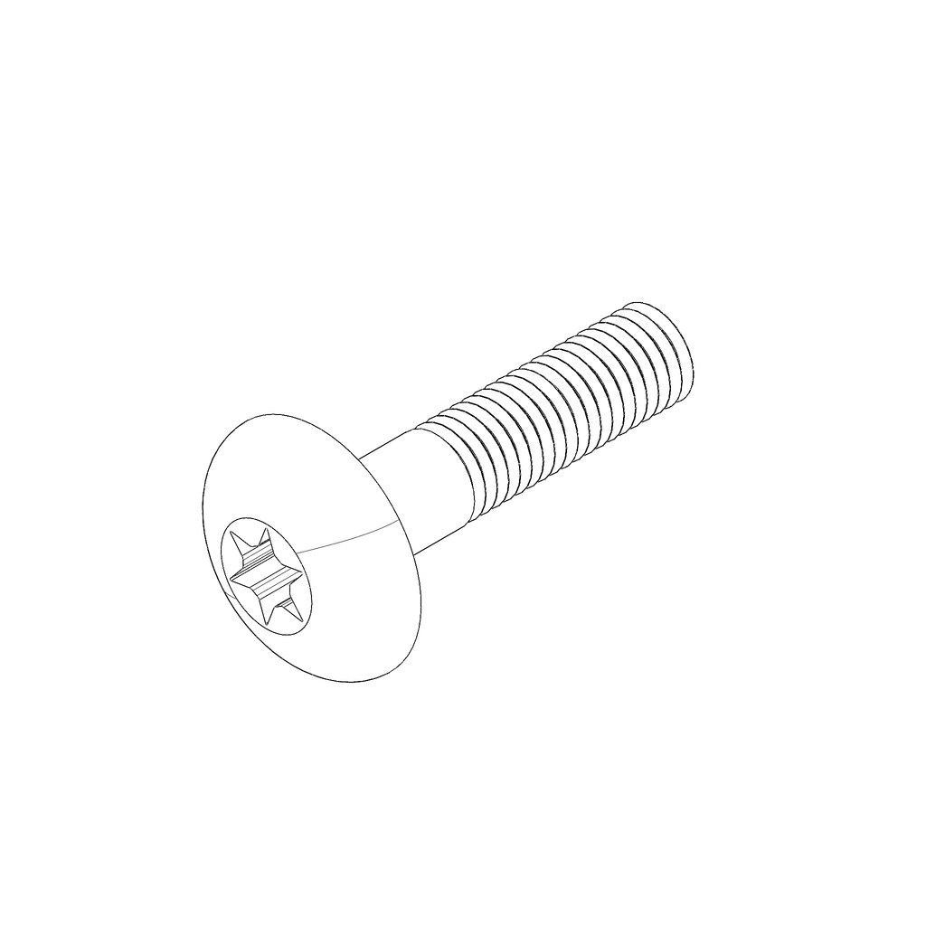 M8-1.25 X 35 TRUSS HEAD TORX T45, W/SCOTCHGRIP, BLACK OLIVE BOLT (CA0120.1AY)