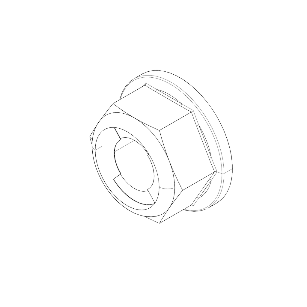 NUT, M8-1.25 HEX FLANGE, CLASS 8, BLACK CHROMATE (D0800.12CCBL)