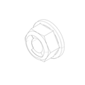 NUT, M8-1.25 HEX FLANGE, CLASS 8, BLACK CHROMATE (D0800.12CCBL)
