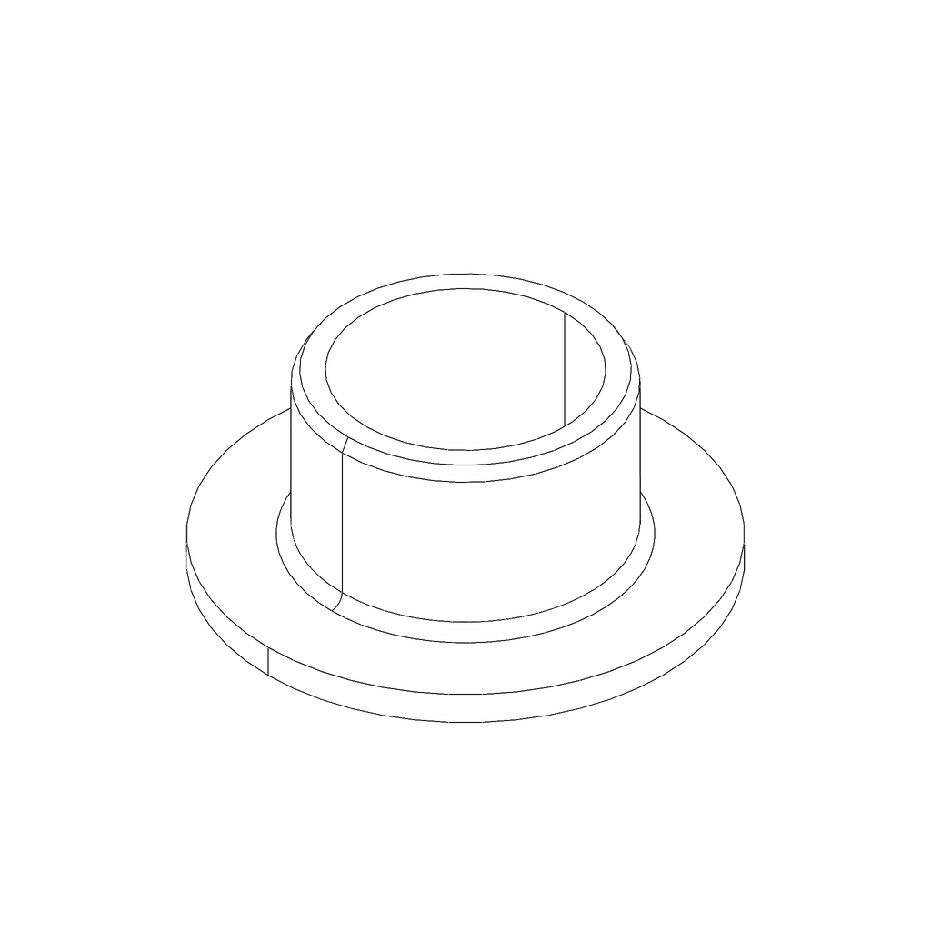 BUSHING, FLANGE, 3/8" SHAFT E0009.1B6