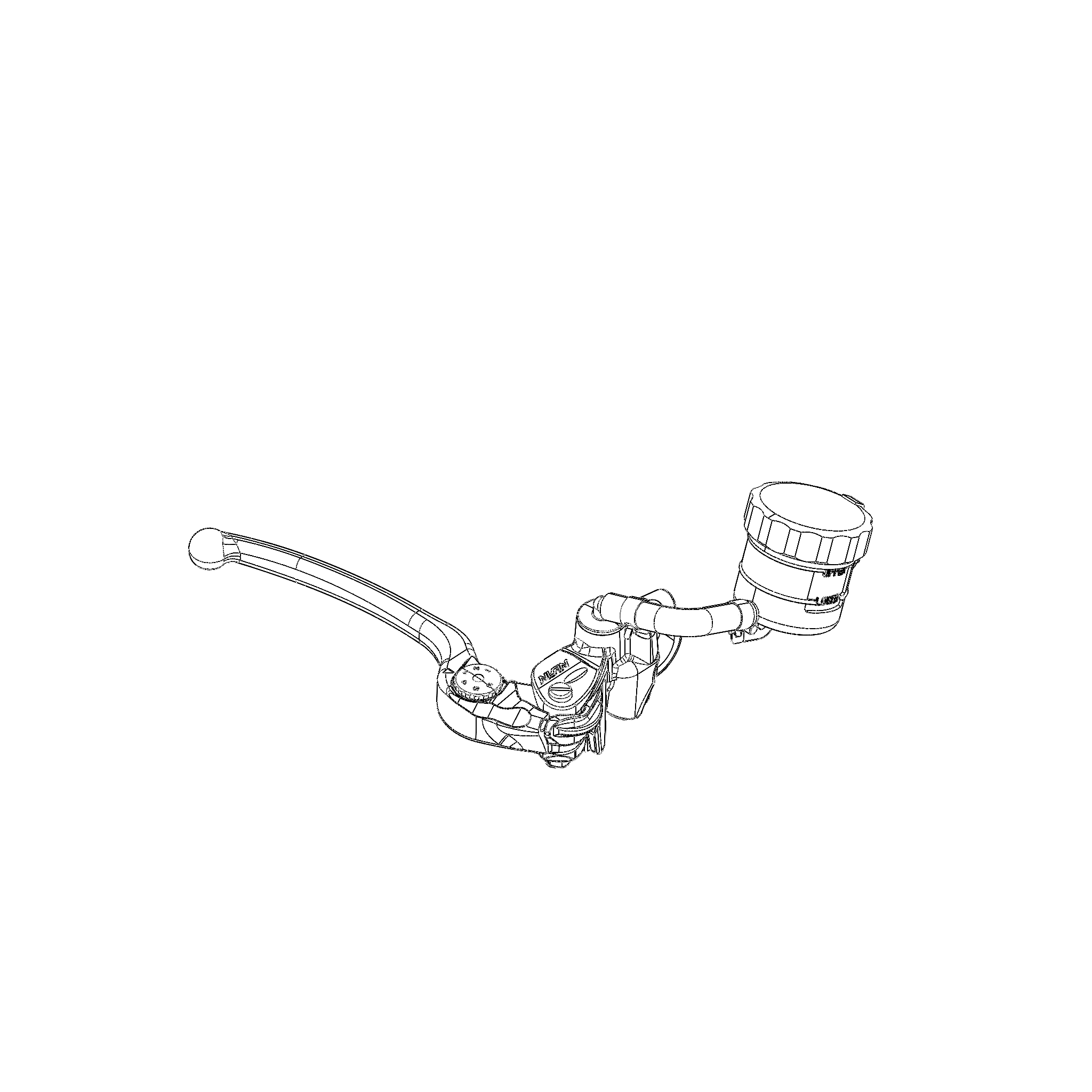 FRONT BRAKE MASTER CYLINDER W/ LEVER & REMOTE RESERVOIR H0507.1B7