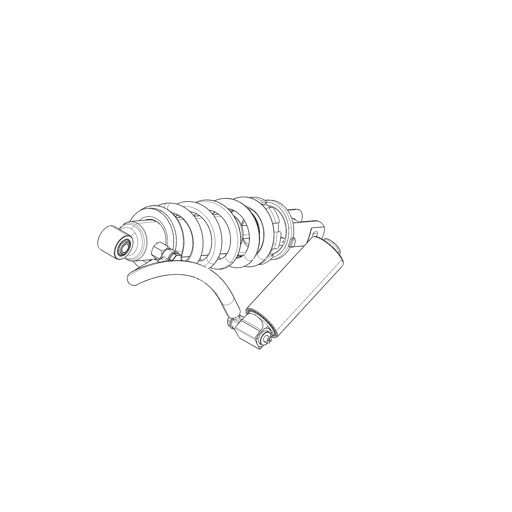 REAR SHOCK, Red Spring (K0410.1B7)