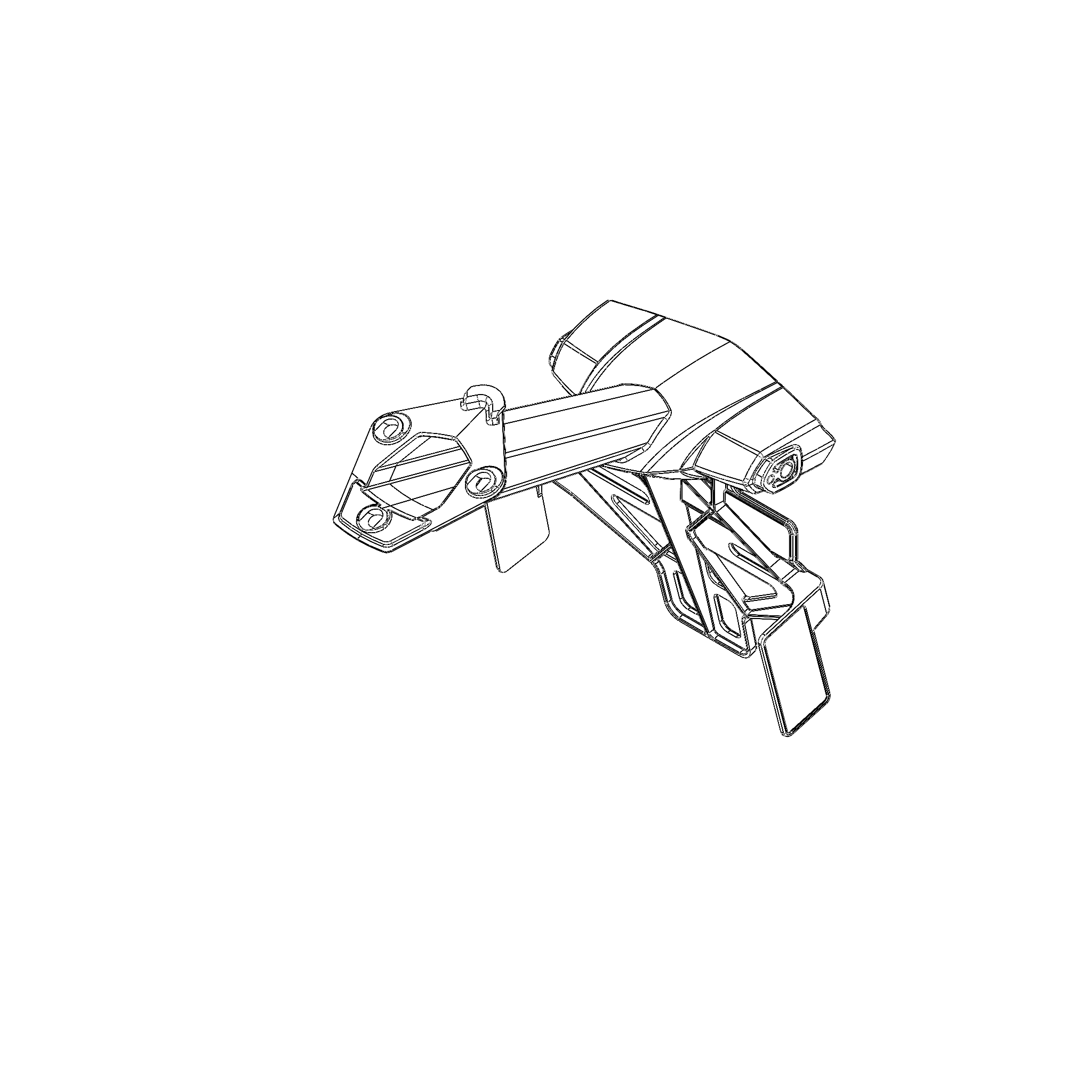 LICENSE PLATE BRACKET, BODY BLACK L0040.1AYMBE