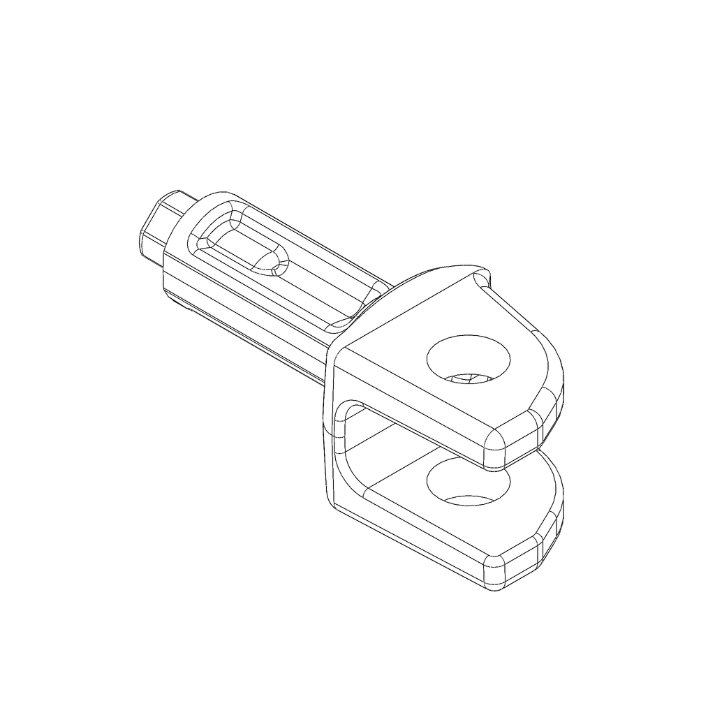 FOOTPEG CLEVIS, RIDER N0400.1B7