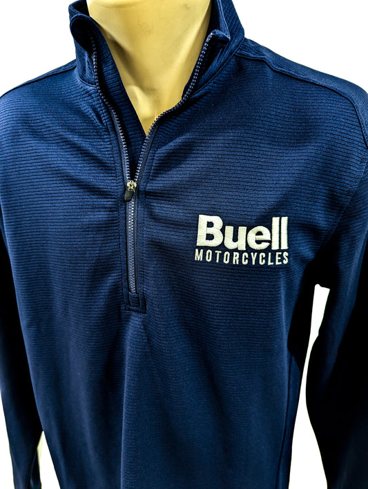 Buell Lightweight Quarter-zip Austin pullover - Navy