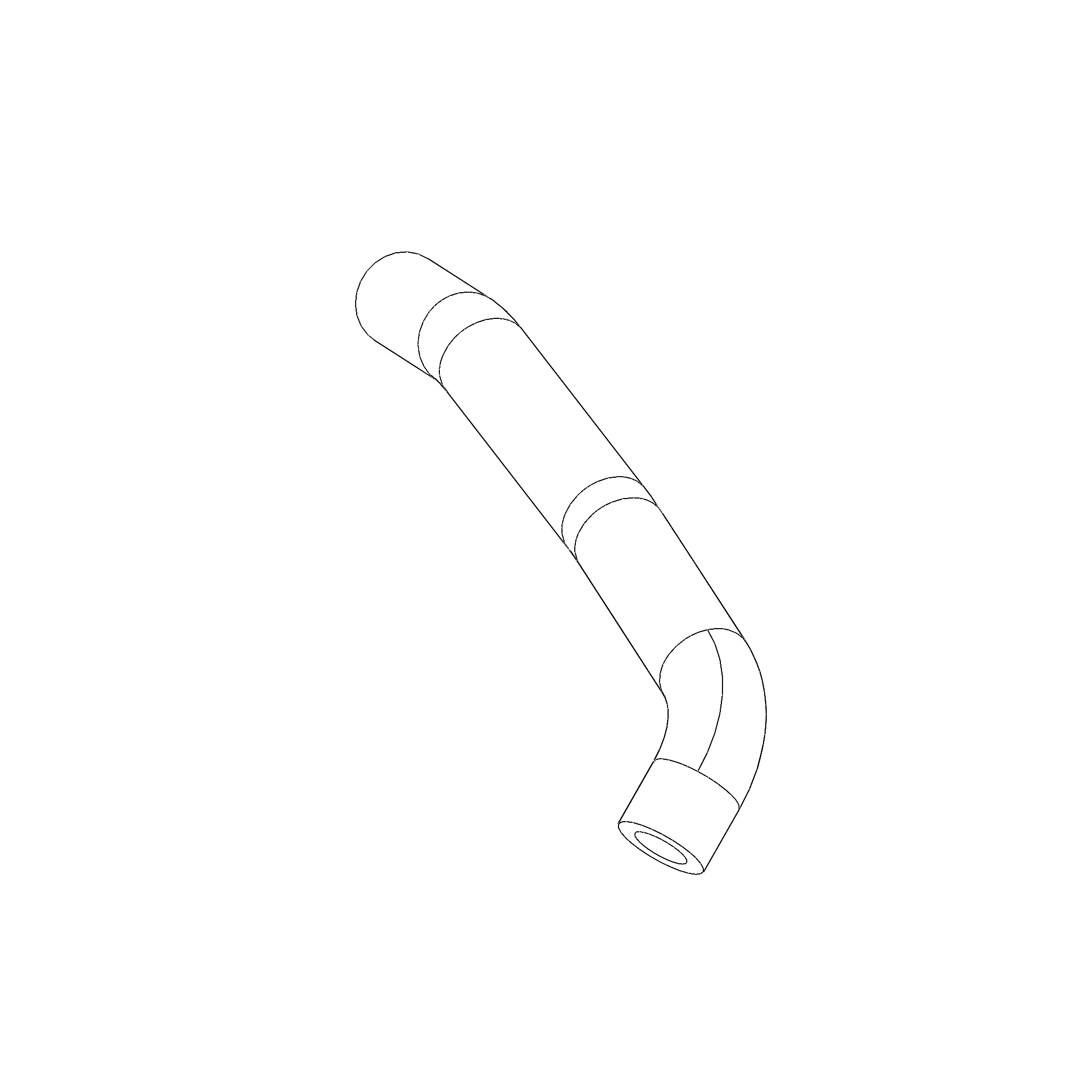 RADIATOR HOSE, LEFT THERMOSTAT TO Y-FITTING, WATER PUMP Q0226.1B7