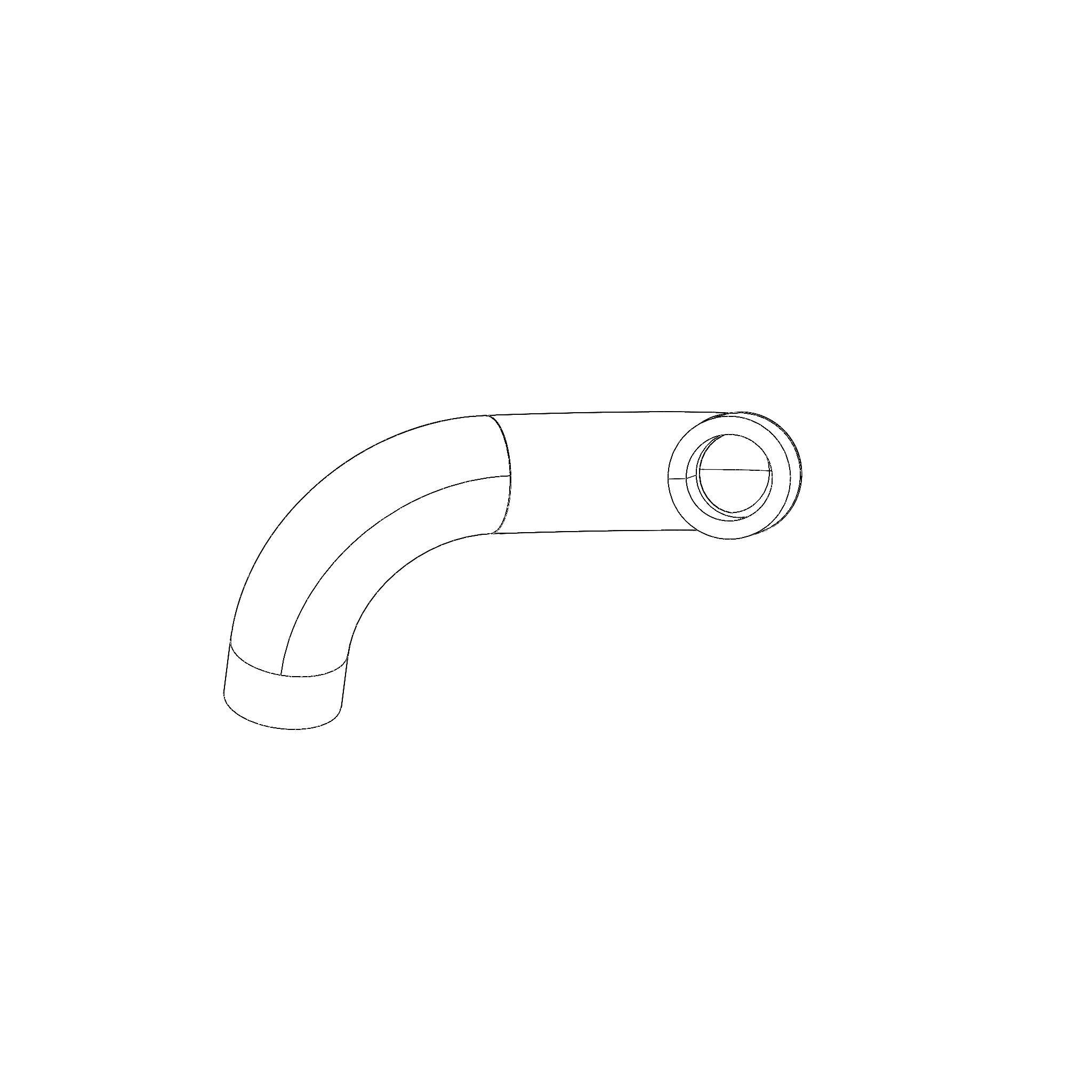 RADIATOR HOSE, Y-FITTING TO WATER PUMP Q0233.1B7