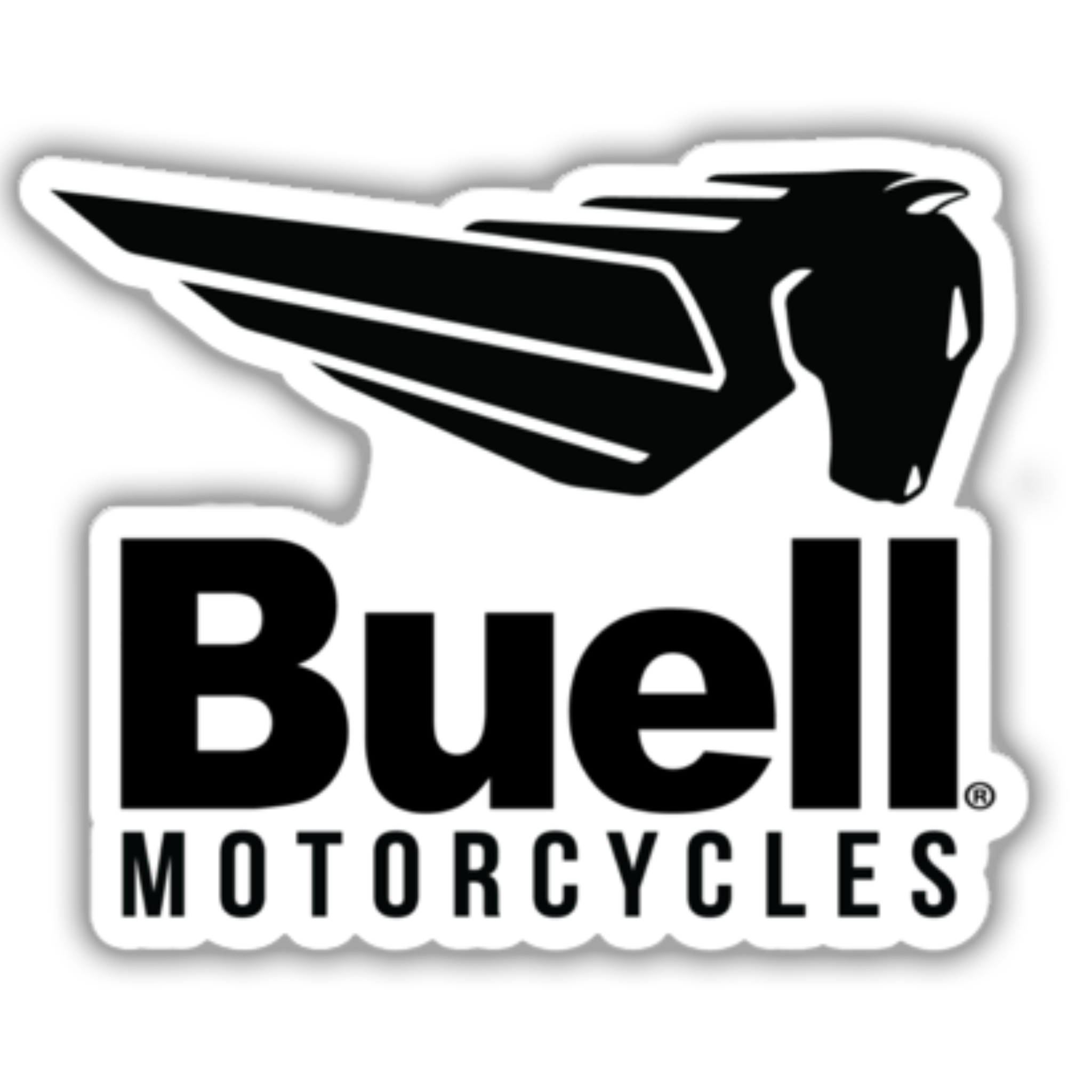 Buell Motorcycle Sticker (4 Pack)