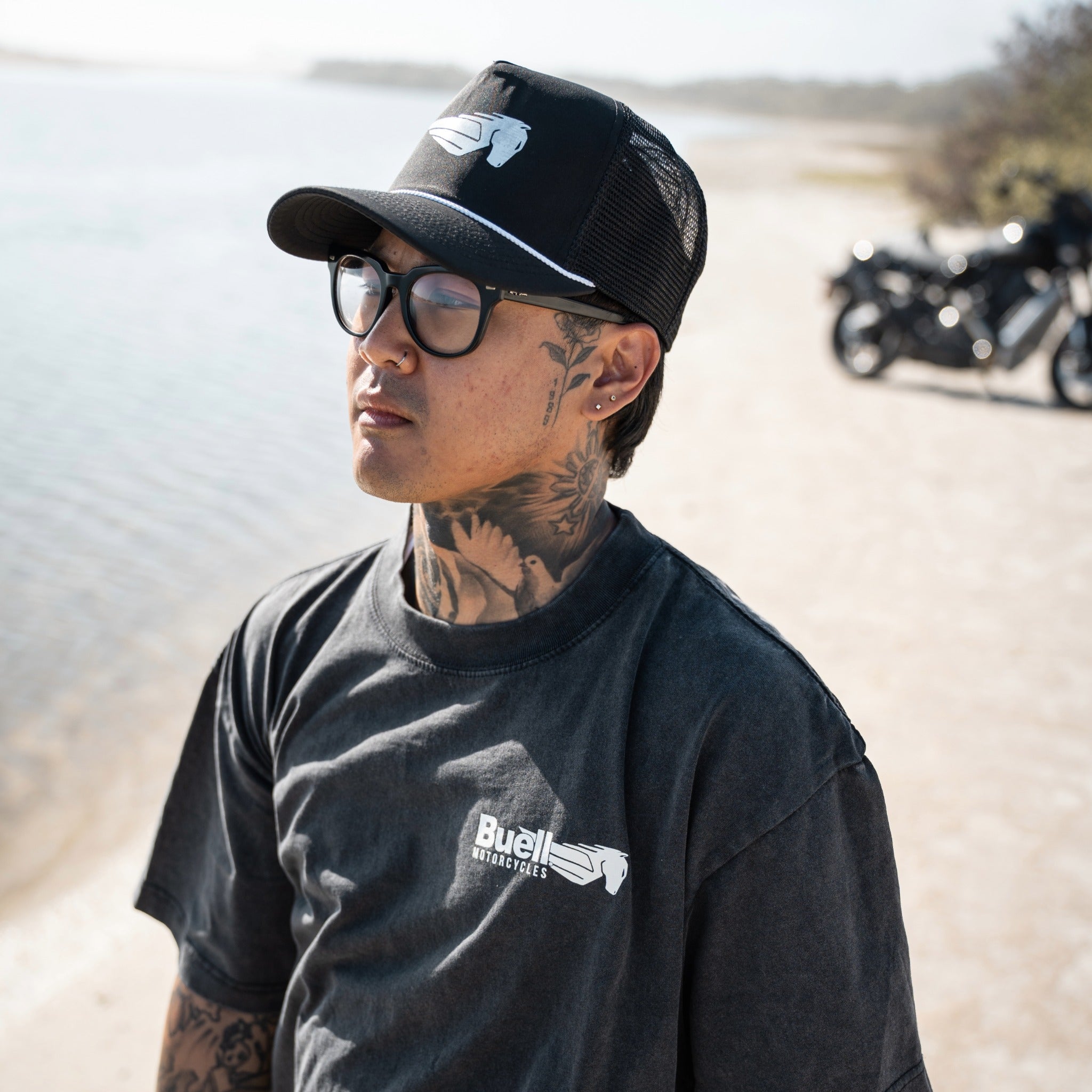 Buell Super Cruiser Tee (Washed Black)