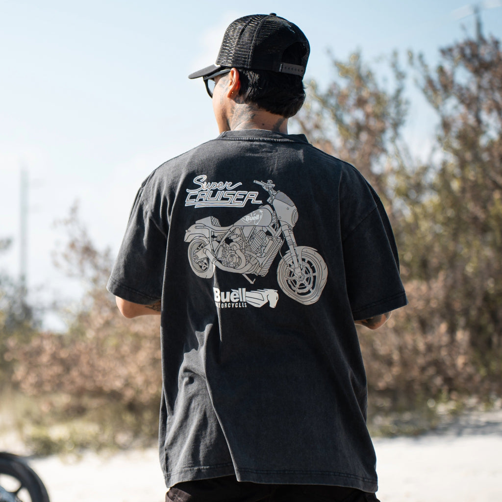 Buell Super Cruiser Tee (Washed Black)