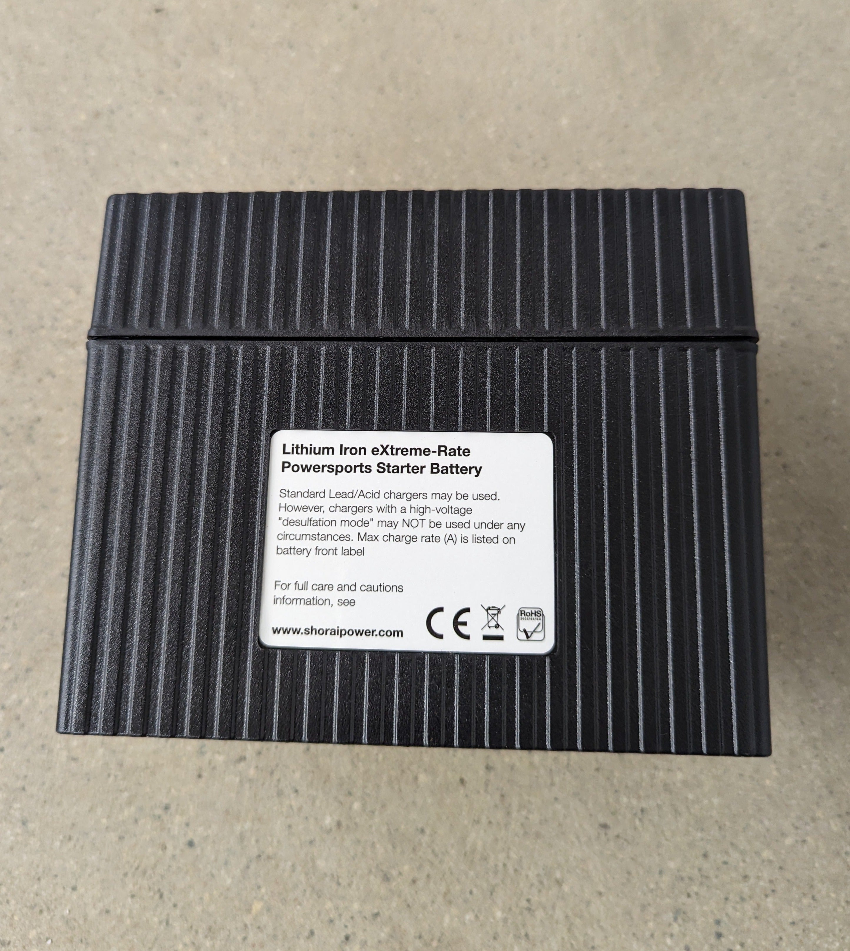 LITHIUM ION BATTERY Y0100.1B7 Rev A