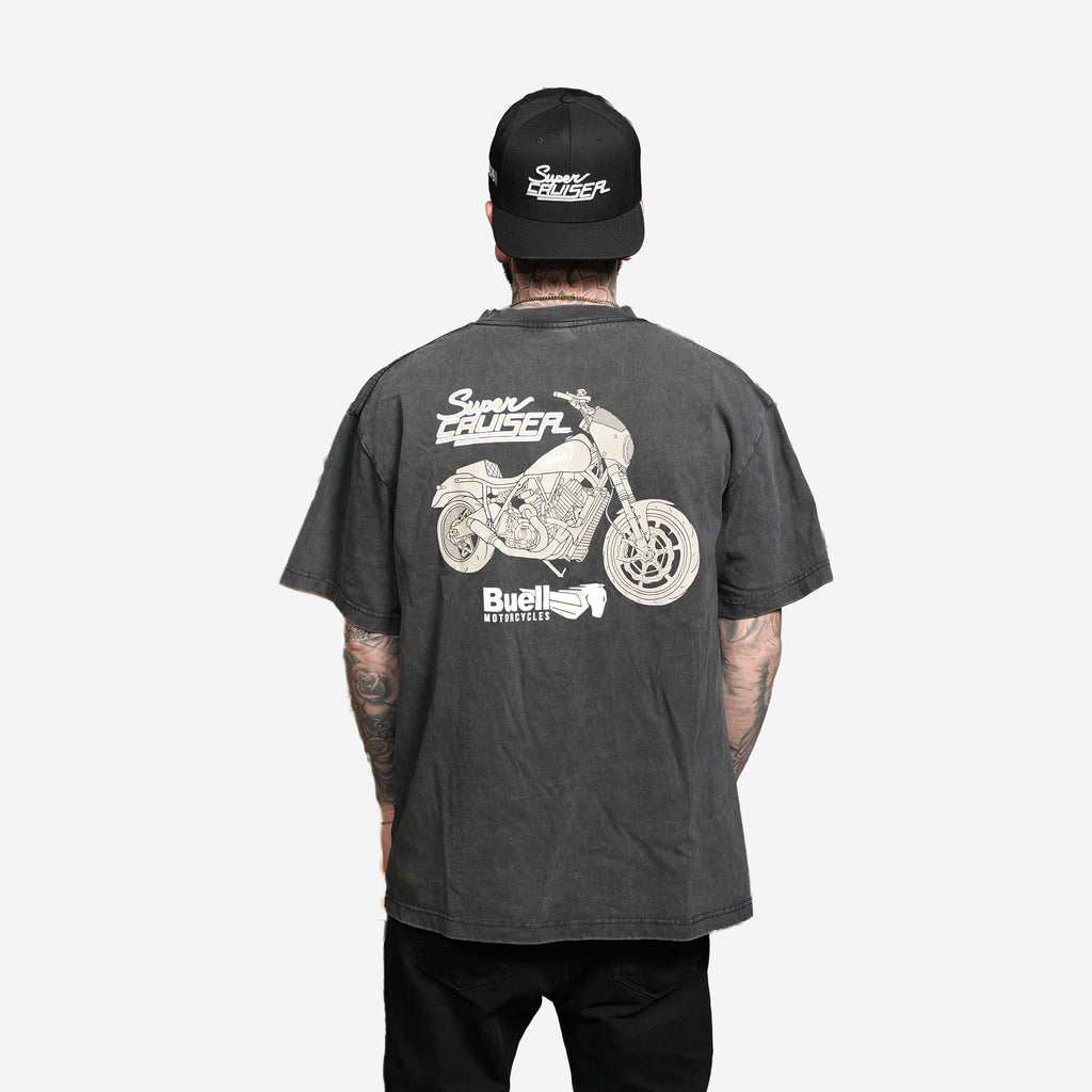 Buell Super Cruiser Tee (Washed Black)
