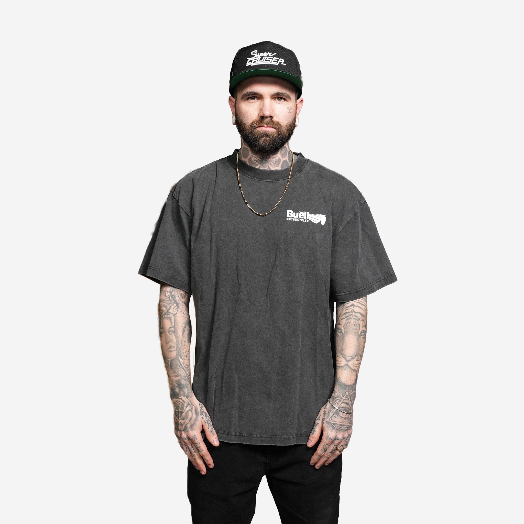 Buell Super Cruiser Tee (Washed Black)