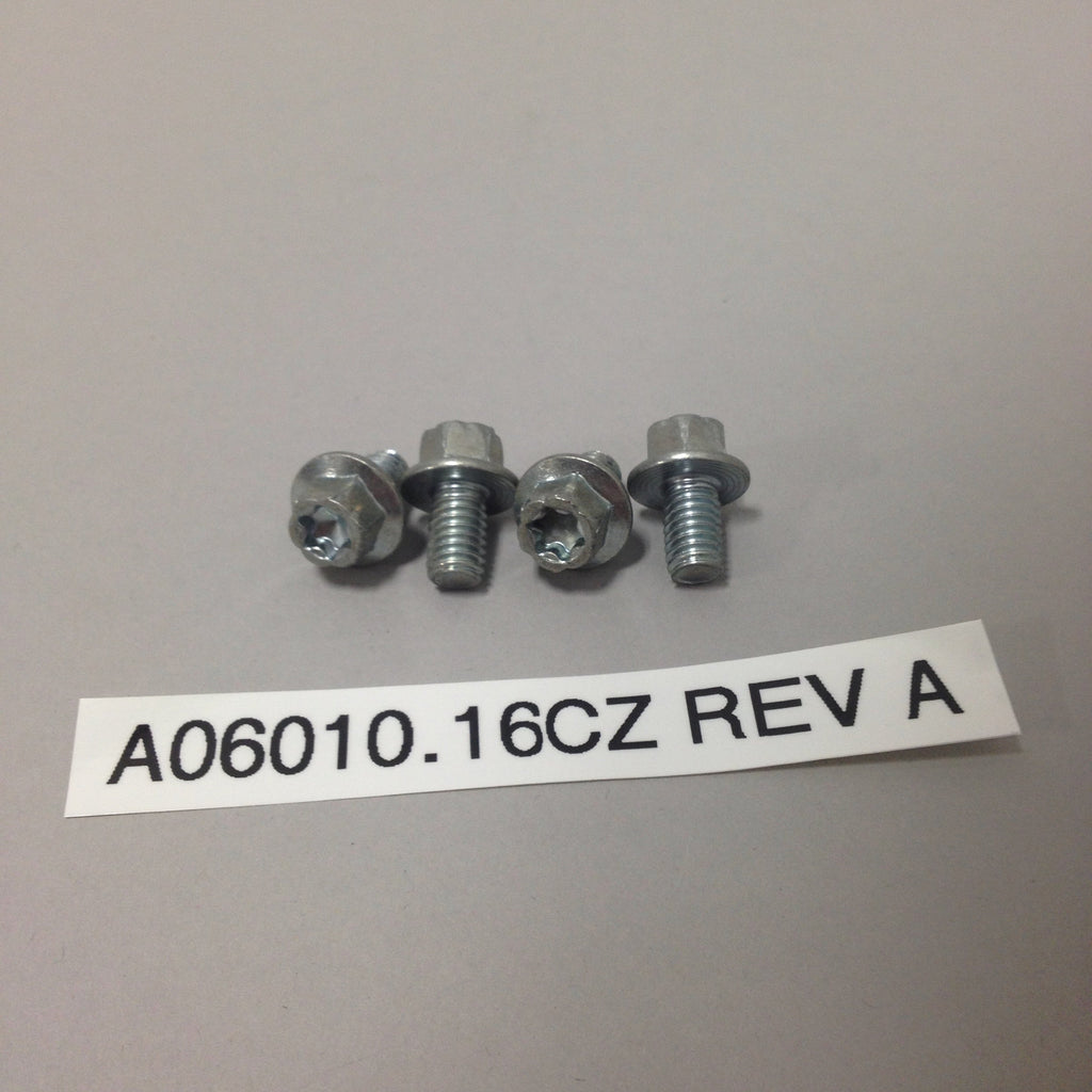 M6-1.0 X 10, HEX/TORX FLANGE HD, CLASS 10.9 SCREW, CLEAR ZINC (A06010.16CZ Rev A)