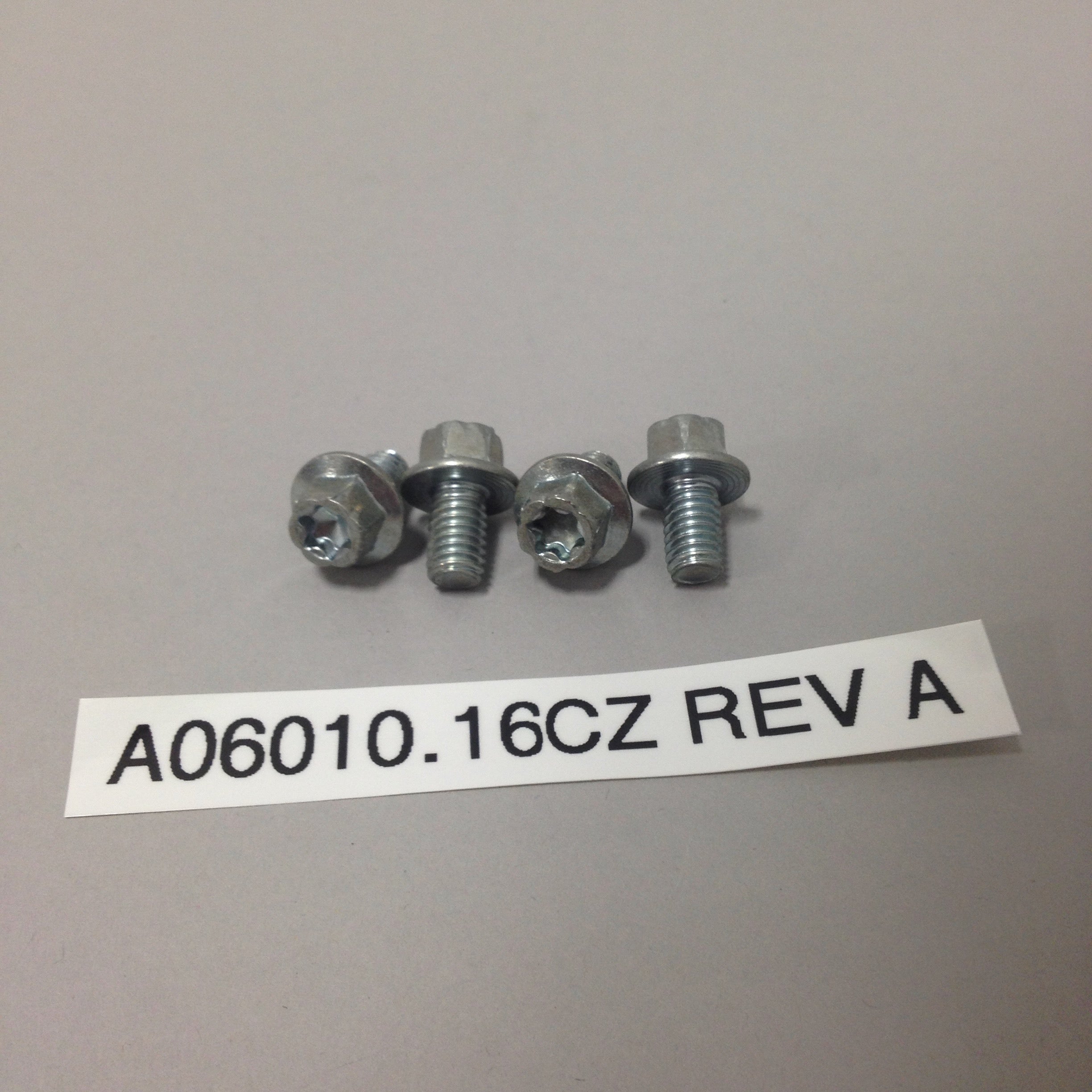M6-1.0 X 10, HEX/TORX FLANGE HD, CLASS 10.9 SCREW, CLEAR ZINC (A06010.16CZ Rev A)