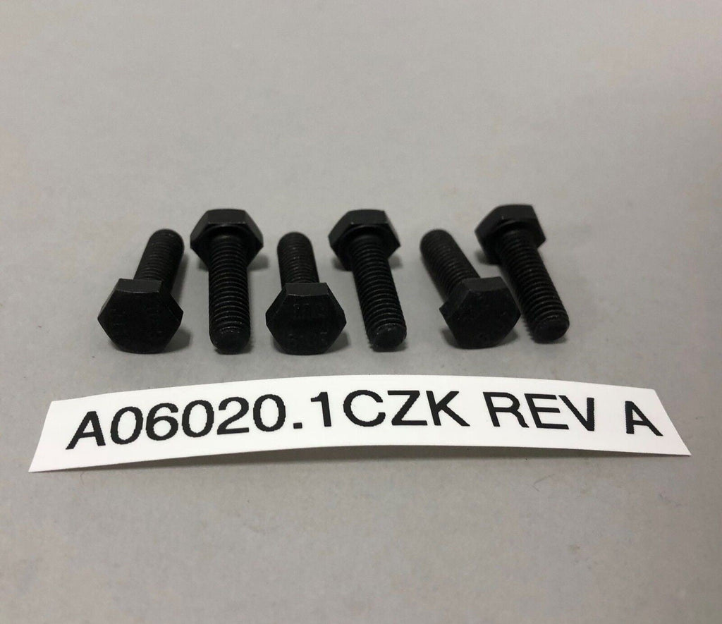 M6-1.0 X 20 HEX HEAD SCREW, CLASS 10.9, ZINKLAD BLACK