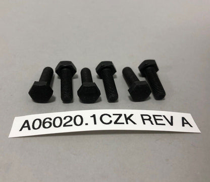 M6-1.0 X 20 HEX HEAD SCREW, CLASS 10.9, ZINKLAD BLACK