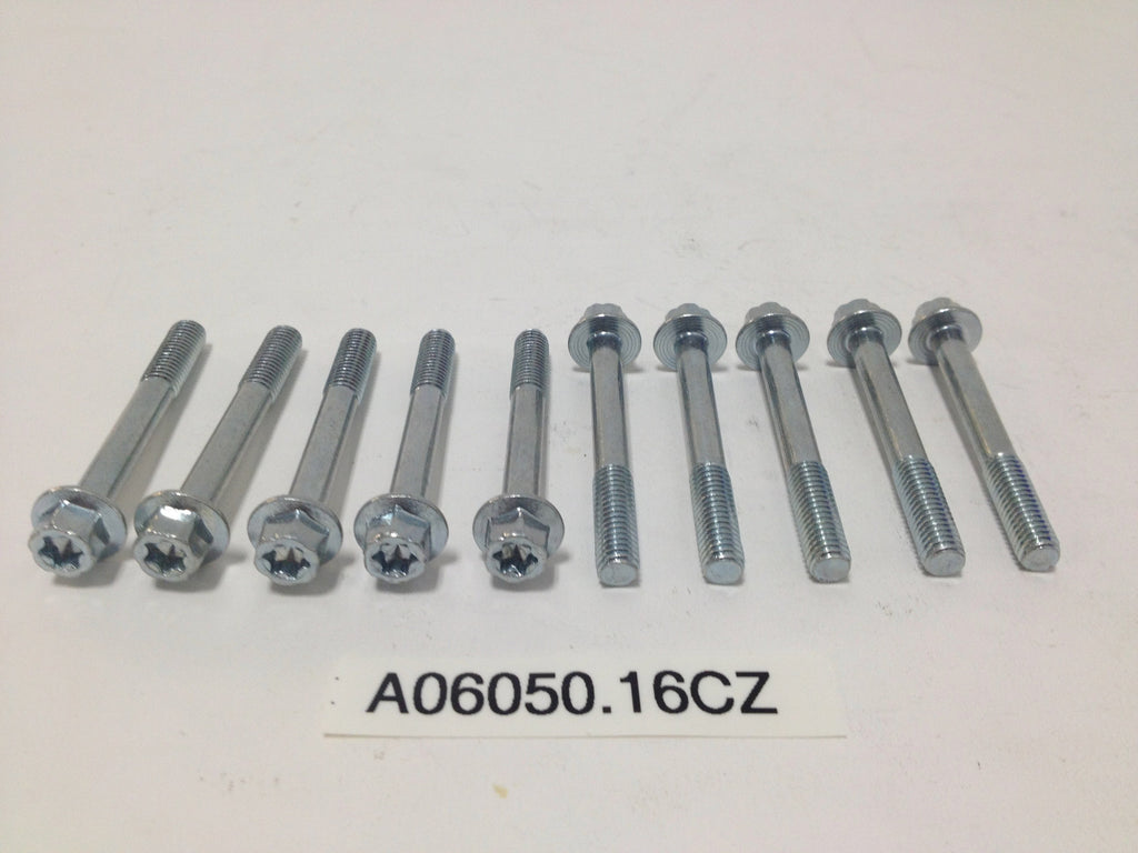 M6-1.0 X 50, HEX/TORX FLANGE HD Screw, CLASS 10.9, CLEAR ZINC (A06050.16CZ Rev A1)