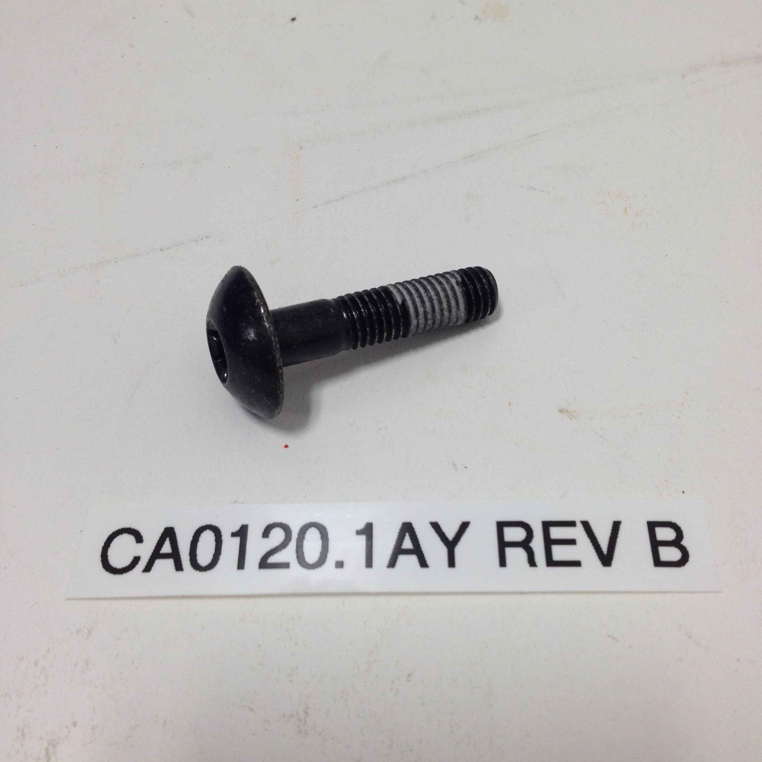M8-1.25 X 35 TRUSS HEAD TORX T45, W/SCOTCHGRIP, BLACK OLIVE BOLT (CA0120.1AY Rev B)