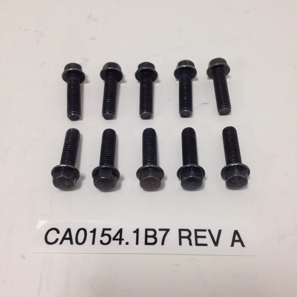 M6-1.0 x 22, HEX FLANGE HEAD SCREW, BLACK (CA0154.1B7 Rev A)