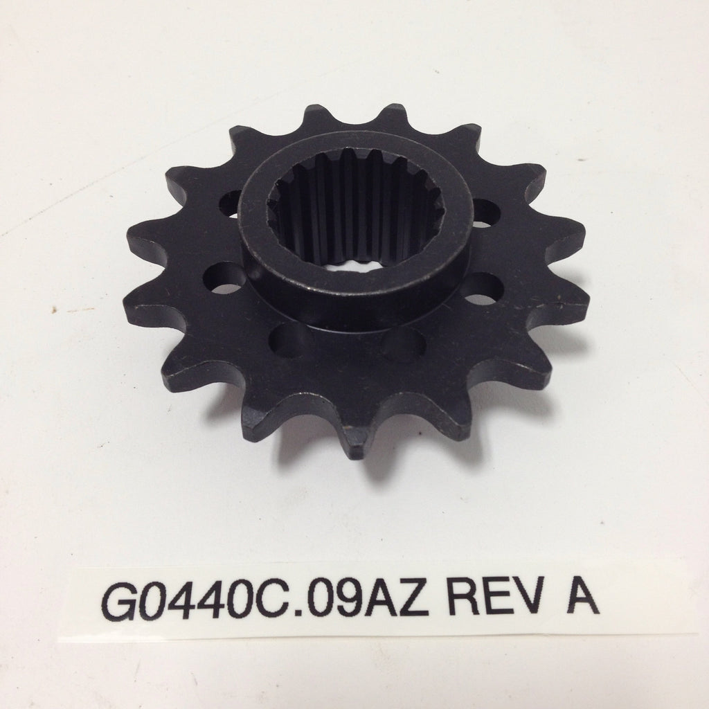 SPROCKET, TRANSMISSION OUTPUT, 15 TOOTH G0440C.09AZ Rev A
