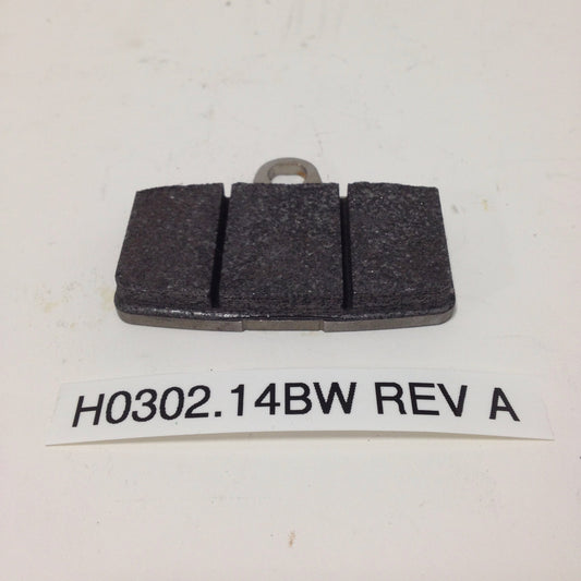 FRONT BRAKE PAD, 4.0mm PAD HEIGHT, CARBON-CARBON H0302.14BW Rev A