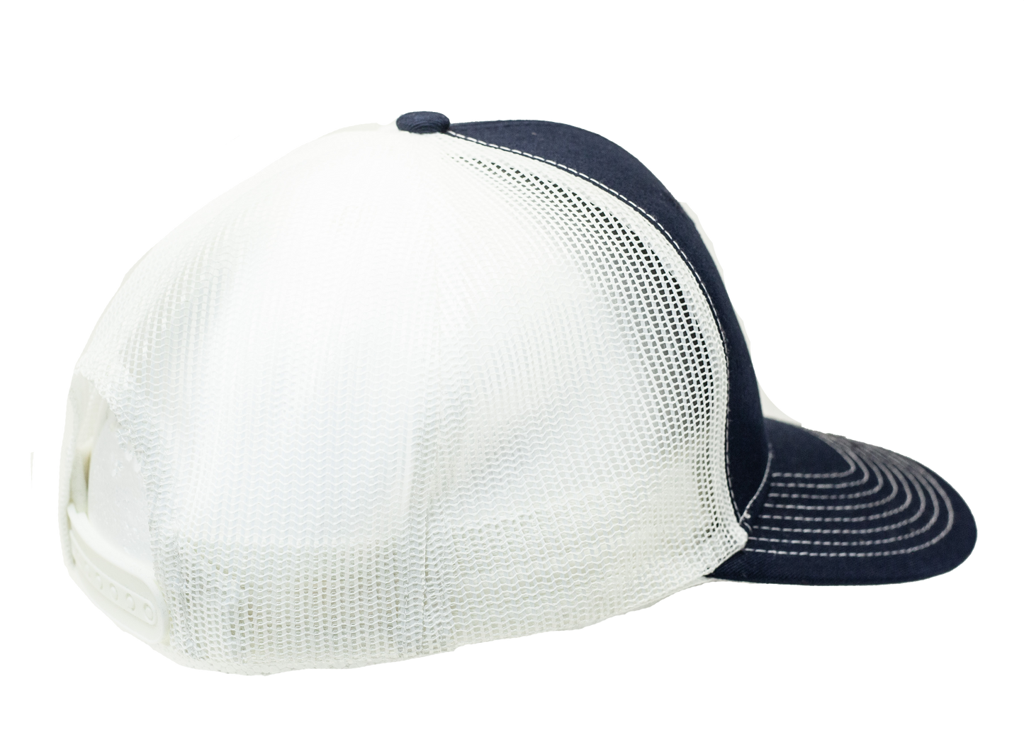 Navy & White Snapback Trucker Hat