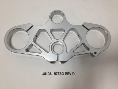 UPPER TRIPLE CLAMP, CLEAR ANODIZED J0105.1B7ZBG Rev D