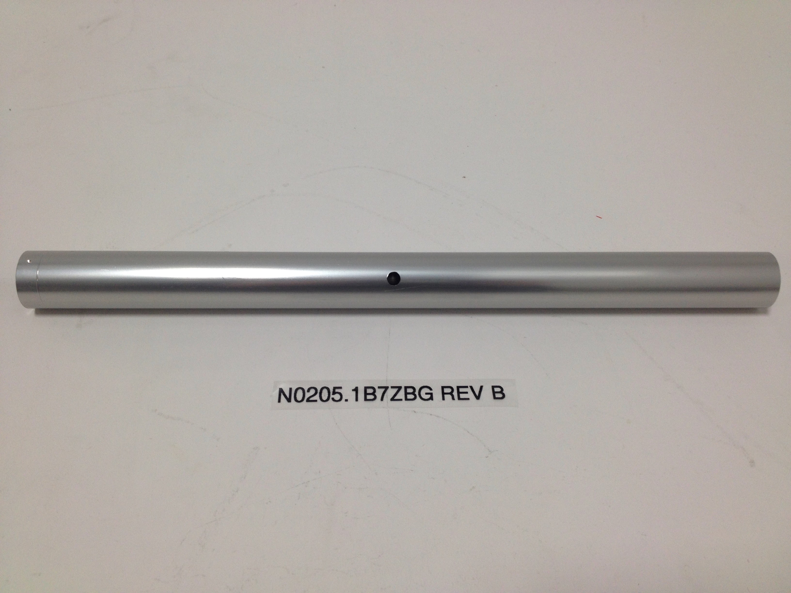 HANDLEBAR TUBE, LEFT, CLEAR ANODIZED N0205.1B7ZBG Rev B