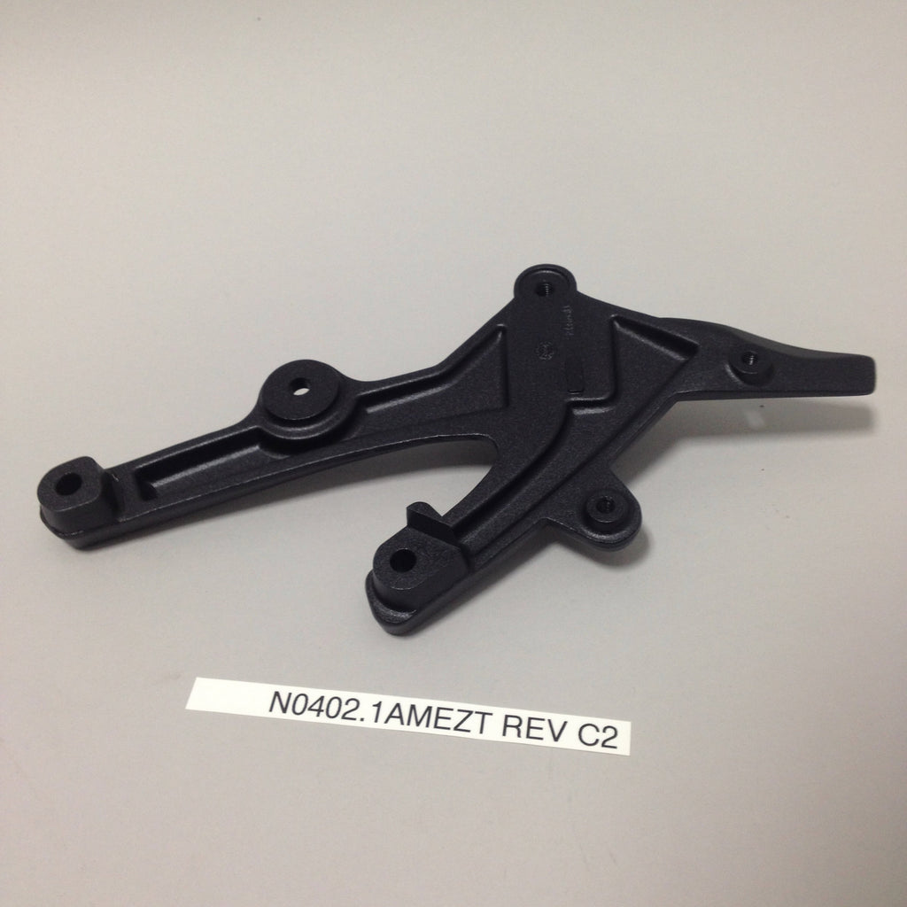 FOOTPEG SUPPORT, RIDER, LEFT, BLACK ANODIZED N0402.1AMEZT Rev C2