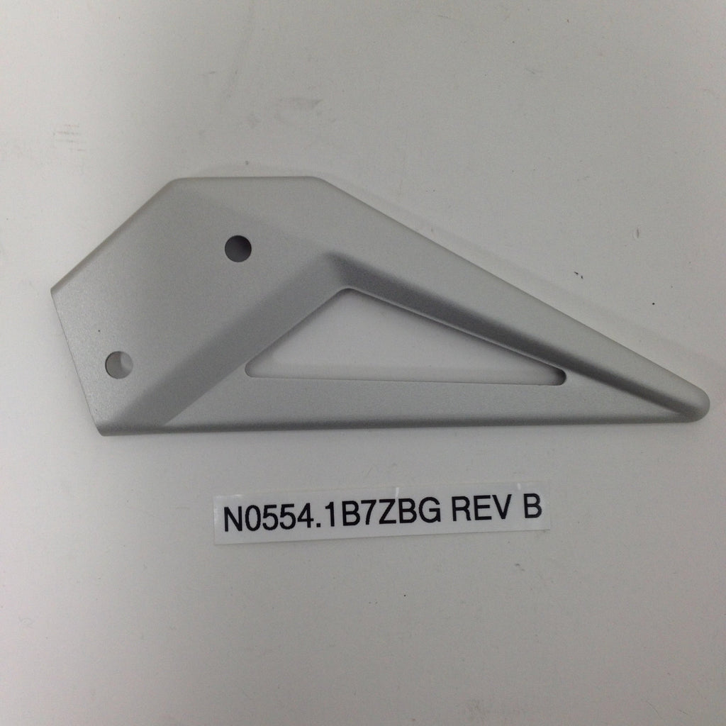 HEEL GUARD, RIDER LEFT, CLEAR ANODIZED N0554.1B7ZBG Rev B