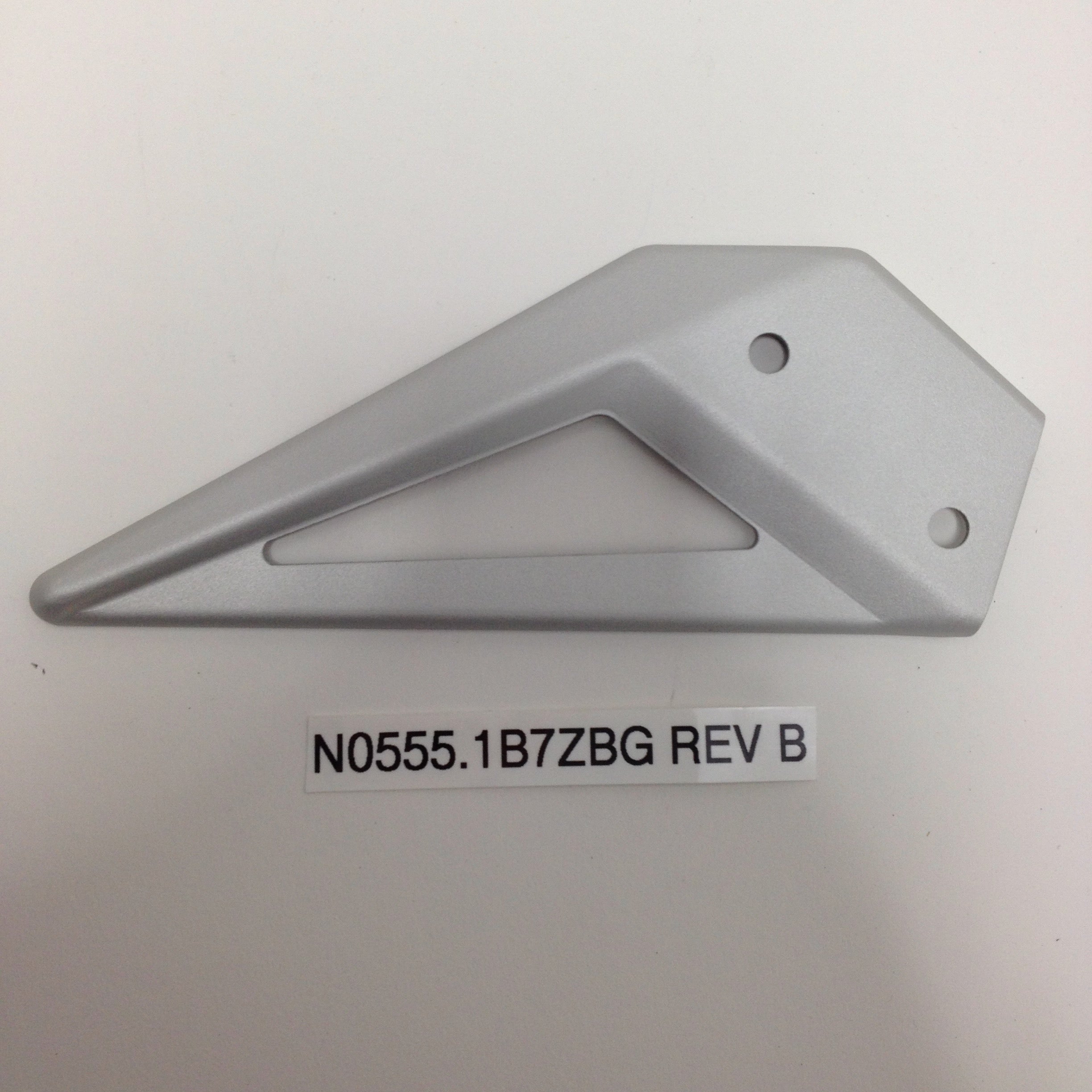 HEEL GUARD, RIDER RIGHT, CLEAR ANODIZED N0555.1B7ZBG Rev B