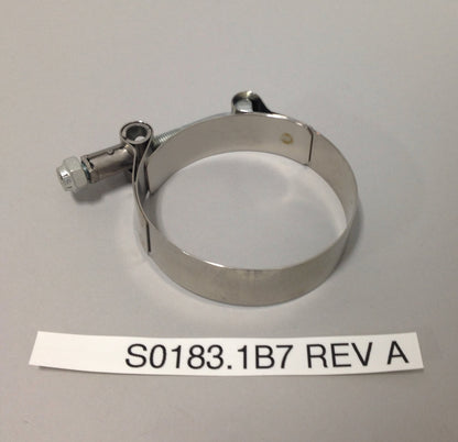 CLAMP, FRONT HEADER TO MUFFLER, 62-70 MM S0183.1B7 Rev A