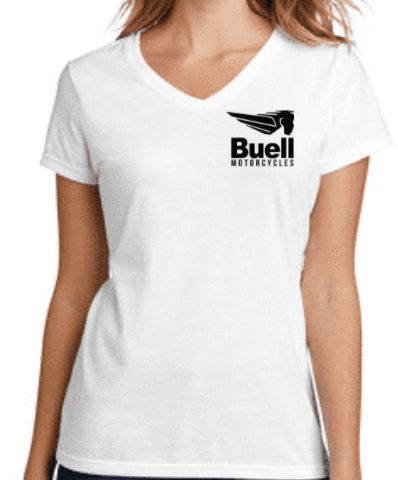 Women's White V-neck Tee